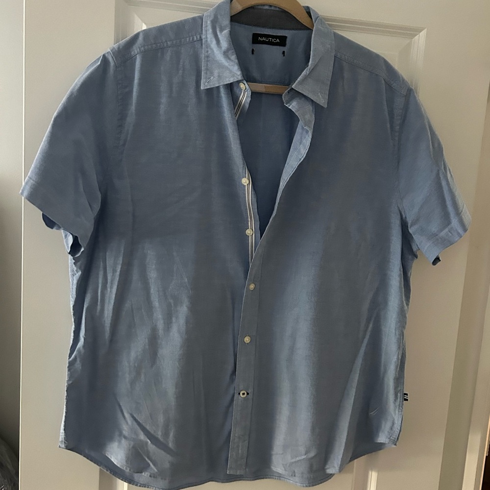Náutica Blue short sleeved shirt Sz XL